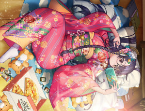 Картинка аниме furyou+michi+gang+road девушка