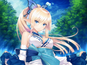 обоя аниме, shining resonance, девушка