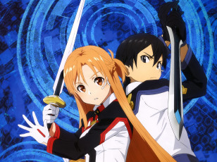 Картинка аниме sword+art+online асуна кирито девушка