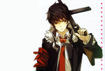 Картинка аниме оружие +техника +технологии парень