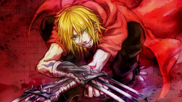 Картинка аниме togainu+no+chi улыбка парень оружие