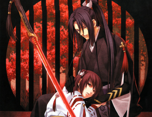 Обои картинки фото аниме, hiiro no kakera, девушка, парень