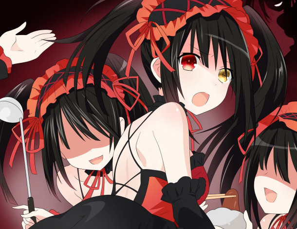 Обои картинки фото аниме, date a live, девочки