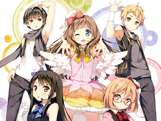 Обои картинки фото аниме, kyoukai no kanata, мальчики, девочки