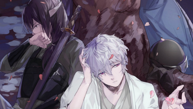 Обои картинки фото аниме, gintama, парни