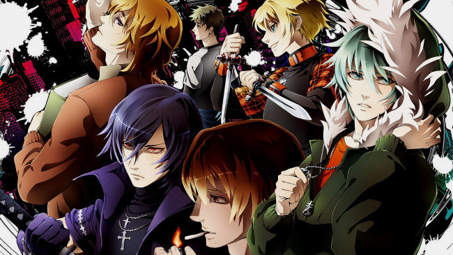 Обои картинки фото аниме, togainu no chi, парни