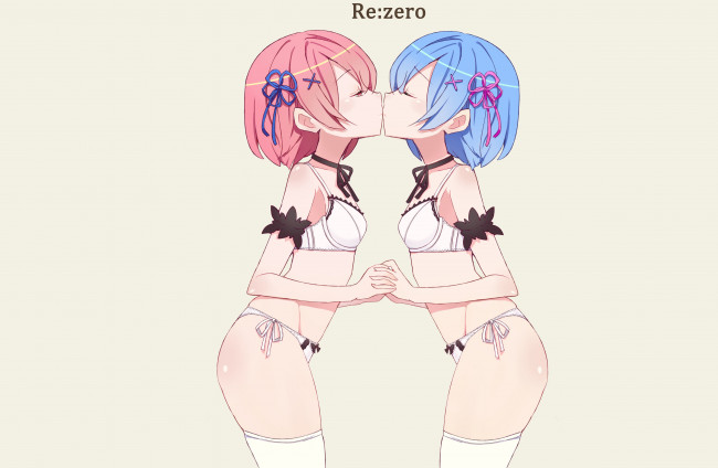 Обои картинки фото аниме, re,  zero kara hajimeru isekai seikatsu, девочки