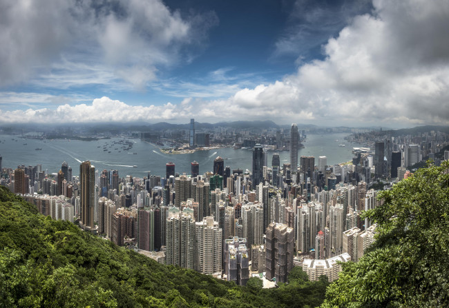 Обои картинки фото города, - панорамы, небоскребы, река