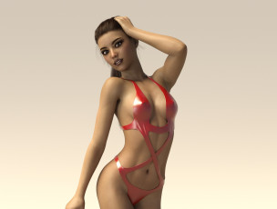 Картинка 3д+графика люди+ people фон взгляд девушка