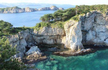 Картинка бухта+спасения природа побережье море приморье бухта спасения скалы