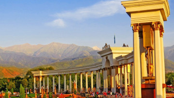 Картинка казахстан города -+панорамы архитектурное сооружение горы парк