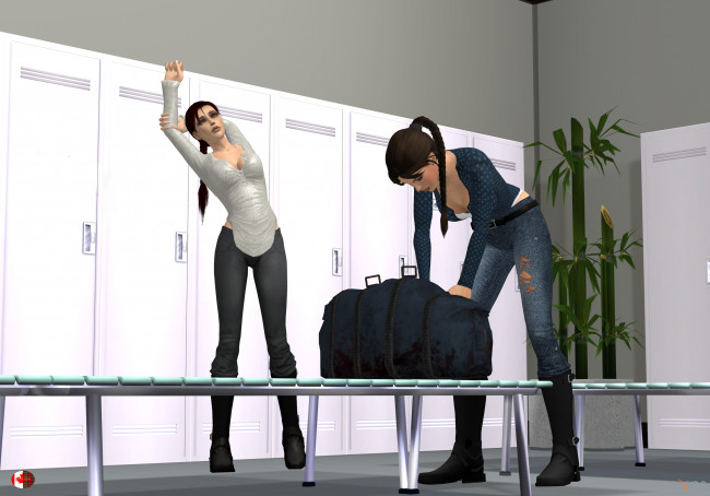 Обои картинки фото 3д графика, люди , people, взгляд, девушки, фон