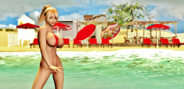 Картинка 3д+графика люди+ people девушка фон взгляд