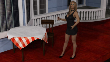 Картинка 3д+графика фантазия+ fantasy девушка взгляд фон