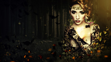 Картинка разное компьютерный+дизайн девушка фон взгляд тату