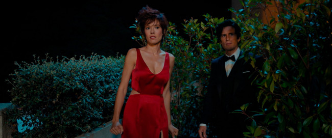 Обои картинки фото кино фильмы, nicky larson et le parfum de cupidon, девушка, парень, кусты