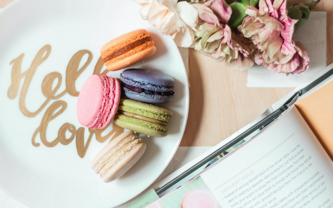 Обои картинки фото еда, макаруны, лакомство, печенье