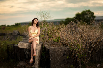 Картинка девушки -+брюнетки +шатенки вечер брюнетка задумчивый взгляд