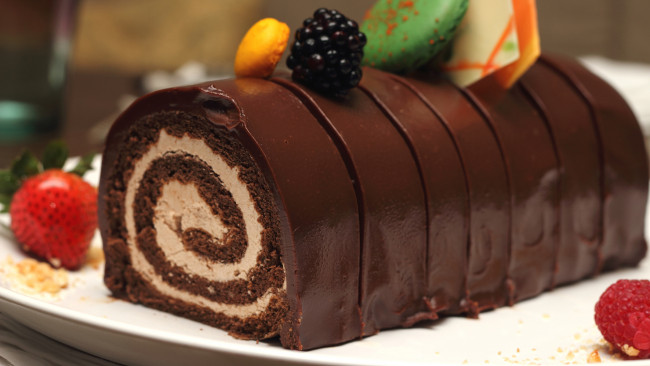 Обои картинки фото еда, пирожные,  кексы,  печенье, бисквитный, рулет