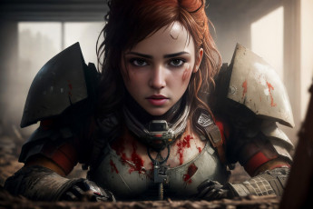 Картинка фэнтези роботы +киборги +механизмы нейросети графика нейроарт ai art нейронные сети рисунки нейро искусство девушка