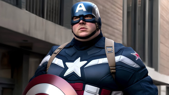 Обои картинки фото юмор и приколы, нейросети, графика, нейроарт, ai, art, нейронные, сети, рисунки, нейро, искусство, капитан, америка