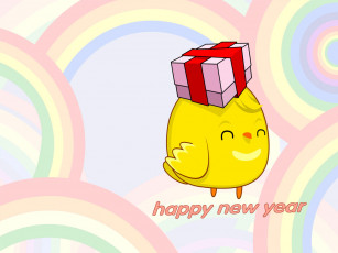 обоя праздничные, векторная, графика, новый, год