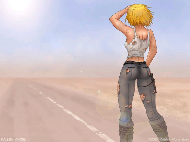 Обои картинки фото аниме, danger, girl