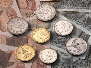 Картинка разное золото купюры монеты