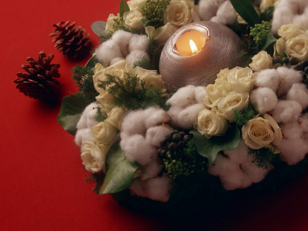 Обои картинки фото праздничные, новогодние, свечи