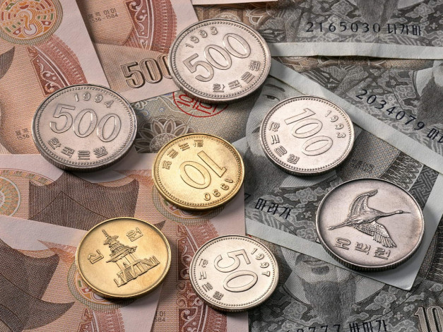 Обои картинки фото разное, золото, купюры, монеты