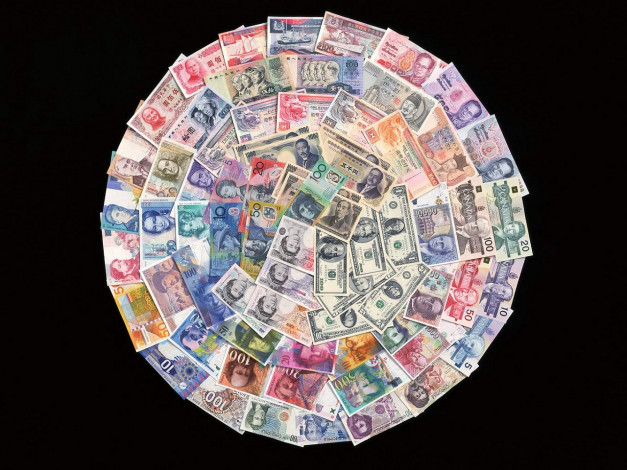 Обои картинки фото разное, золото, купюры, монеты