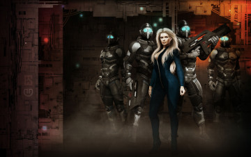 Картинка фэнтези иные миры времена девушка солдаты блондинка