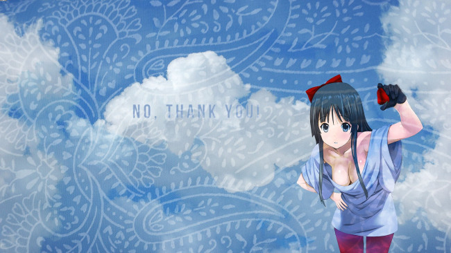 Обои картинки фото аниме, on, девушка