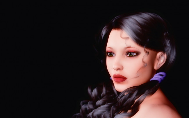 Обои картинки фото 3д, графика, portraits, портрет, девушка, волос