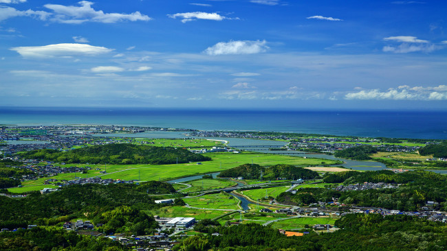 Обои картинки фото города, панорамы, вода, дома