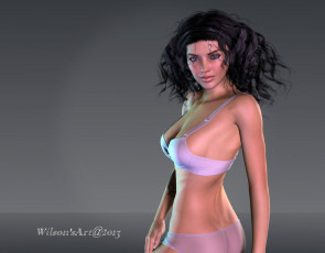 Картинка 3д графика people люди девушка взгляд