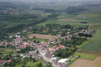 Картинка бельгия melle города панорамы поля дома панорама