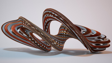 Картинка 3д графика abstract абстракции изгибы