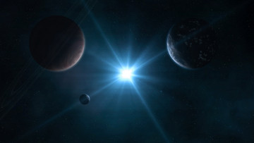 Картинка космос арт планеты звезда