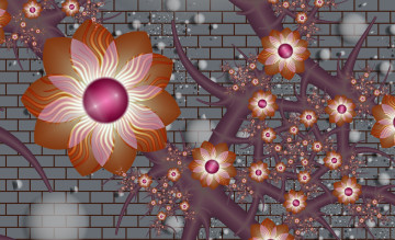 Картинка 3д графика flowers цветы фон цвета узор лепестки