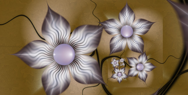 Обои картинки фото 3д, графика, flowers, цветы, фон, цвета, узор, лепестки