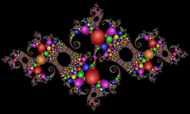 Обои картинки фото 3д, графика, fractal, фракталы, цвета, шары, узор, фон