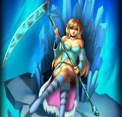 Картинка рисованные -+другое взгляд эльфийка