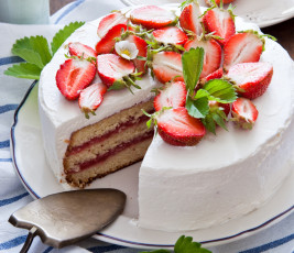 Картинка еда торты клубника