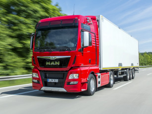 обоя автомобили, man, красный, 2014г, 4x2, 18-560, tgx