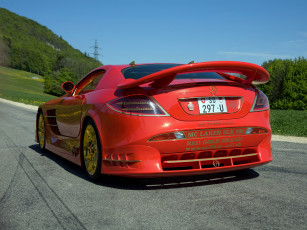 Картинка автомобили mercedes-benz gold red dream красный anliker 2011г 999 mclaren slr