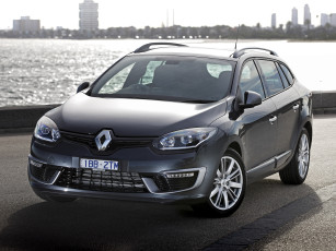 Картинка автомобили renault темный 2014г au-spec line gt estate mеgane