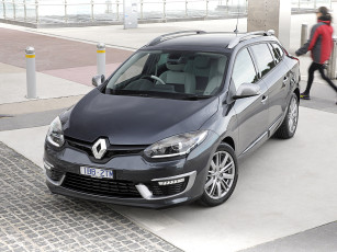Картинка автомобили renault темный 2014г au-spec line gt estate mеgane