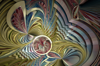 Картинка 3д+графика фракталы+ fractal фон узор цвета