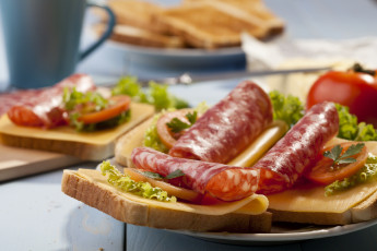 Картинка еда бутерброды +гамбургеры +канапе сыр колбаса хлеб